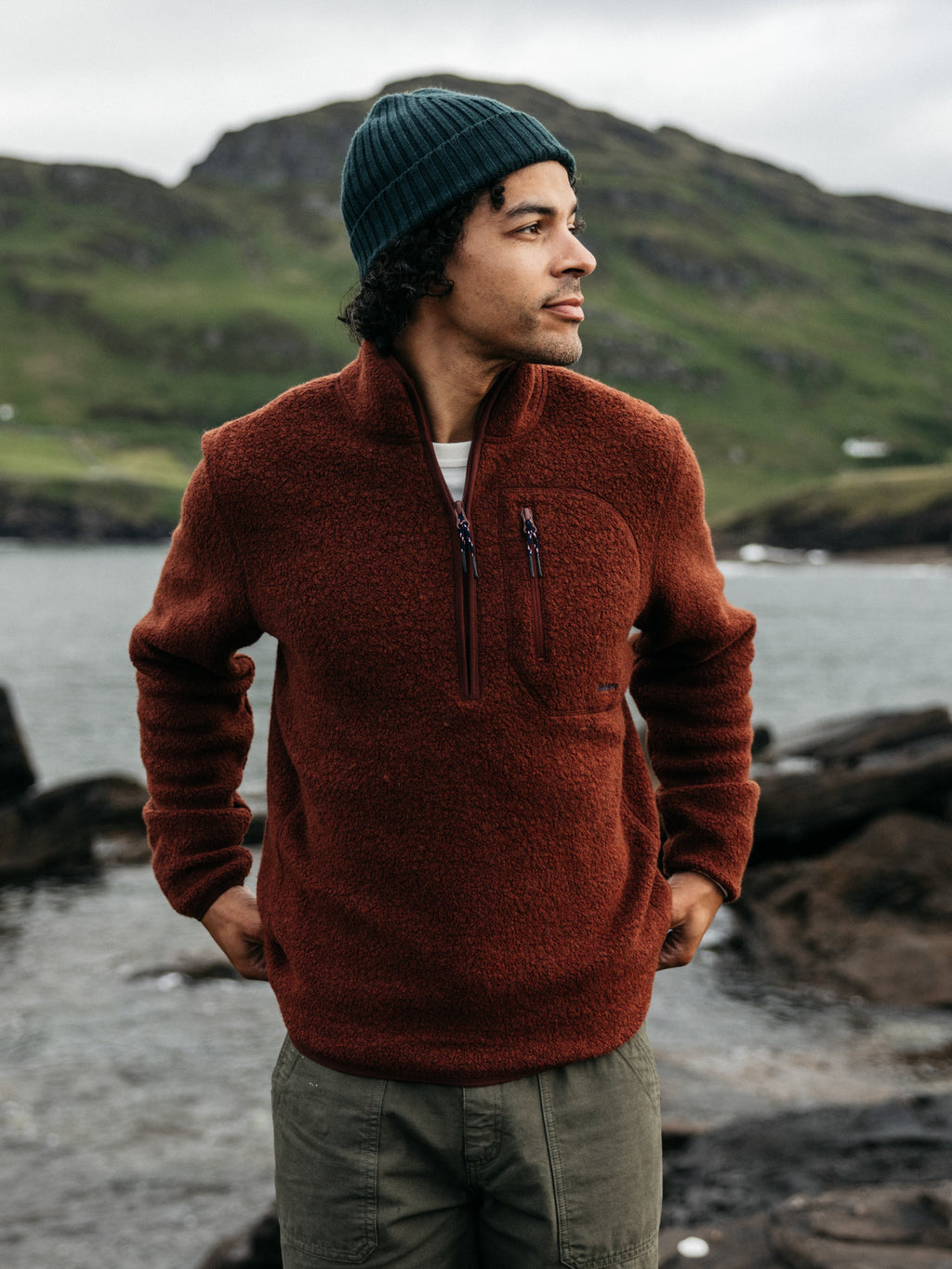 Men's Portell Wool 1/4 Zip Fleece - Image 2