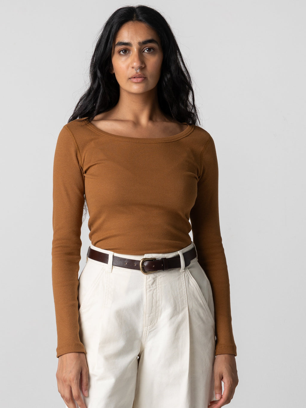 Women's Powes Ribbed Long Sleeve T-Shirt - Image 3