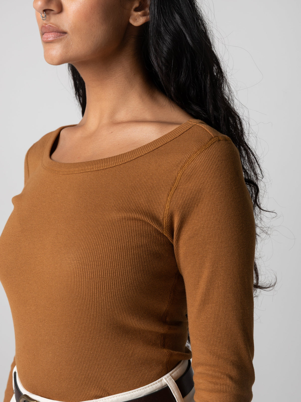 Women's Powes Ribbed Long Sleeve T-Shirt - Image 6