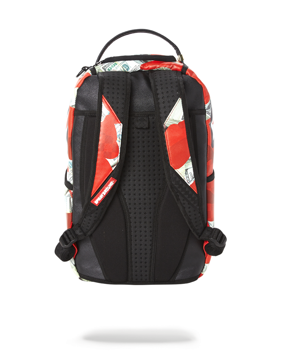 Money Camo (Red) Backpack - Image 4