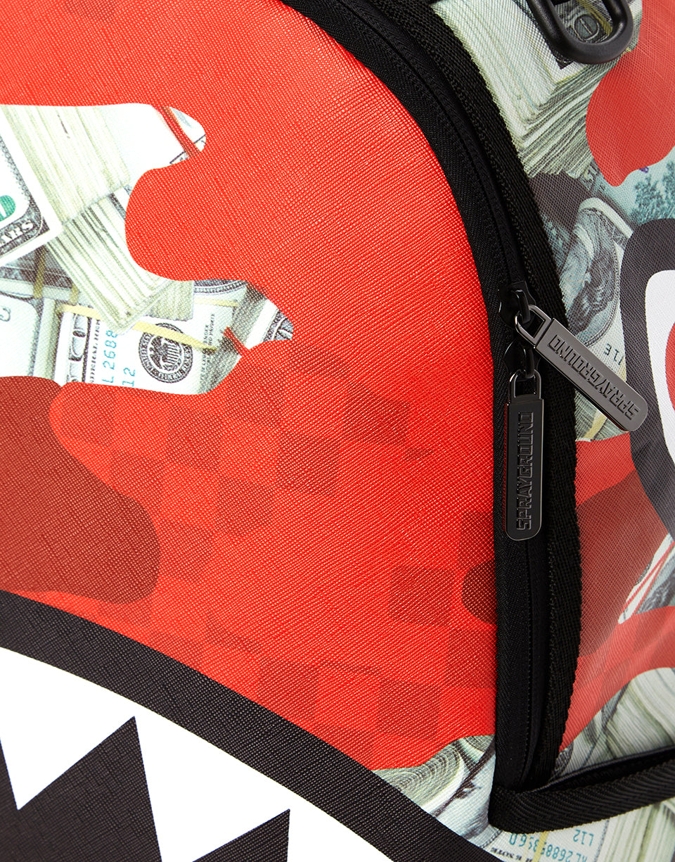 Money Camo (Red) Backpack - Image 6
