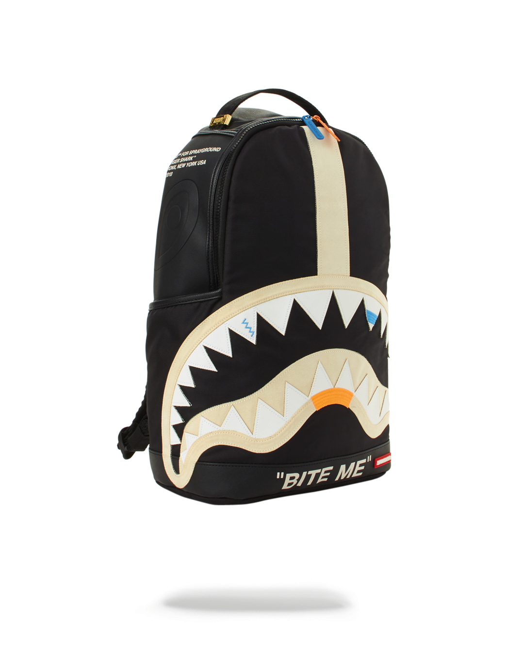 Bite Me Shark (Black) Backpack - Image 2