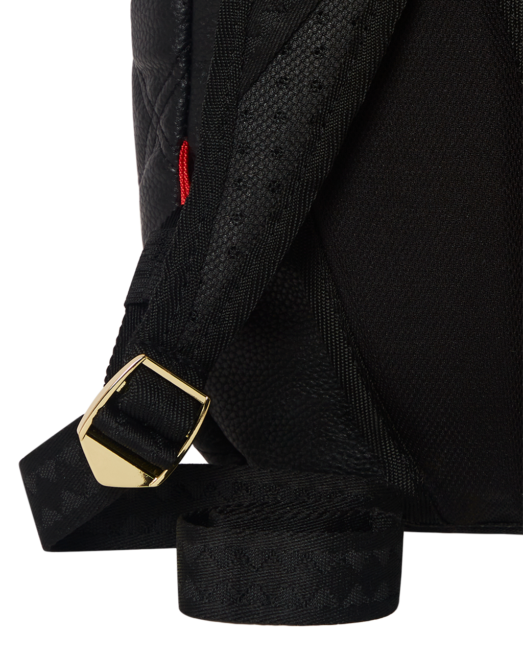 Noir Quilt Gold Chain Shark Backpack (Dlxv) - Image 16