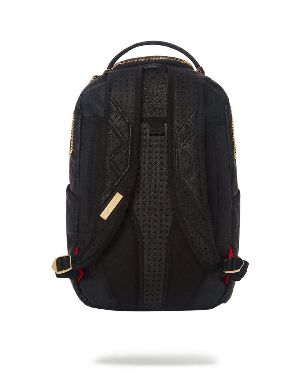 Noir Quilt Gold Chain Shark Backpack (Dlxv) - Image 9