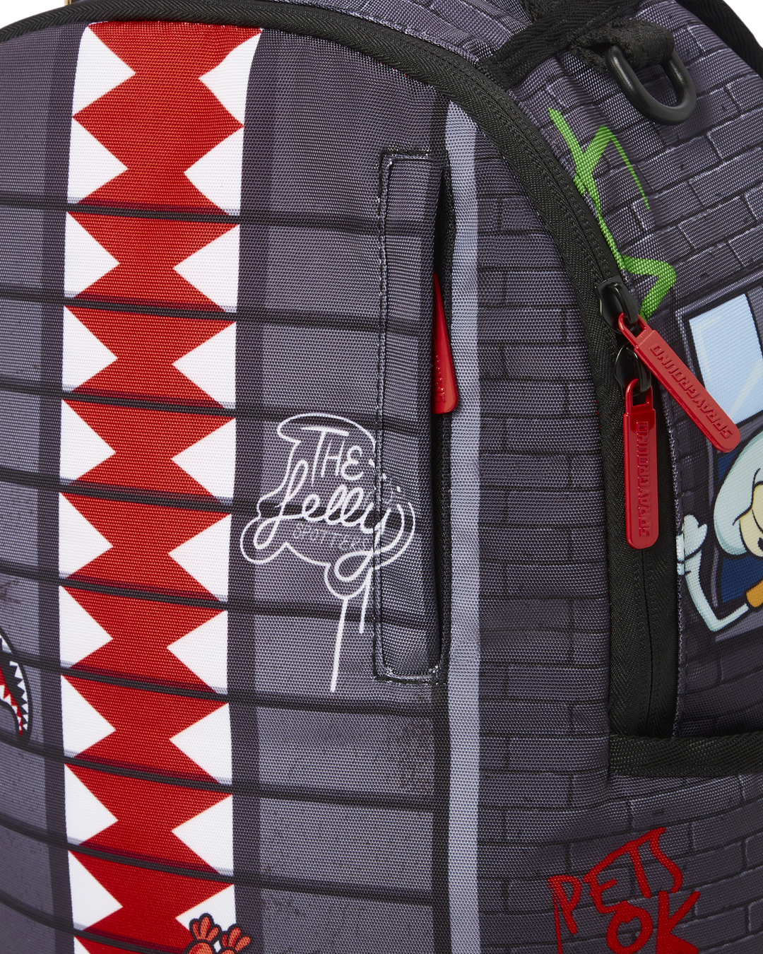 90s Nick Vertical Shark Backpack (Dlxr) - Image 6
