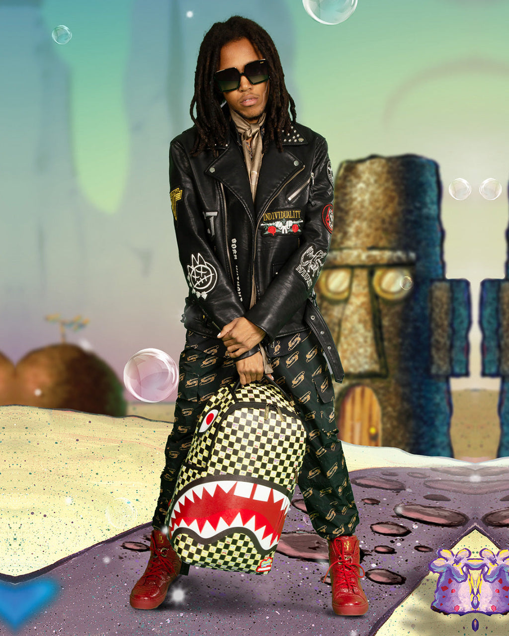 Spongebob Checkered Backpack (Dlxr) - Image 2