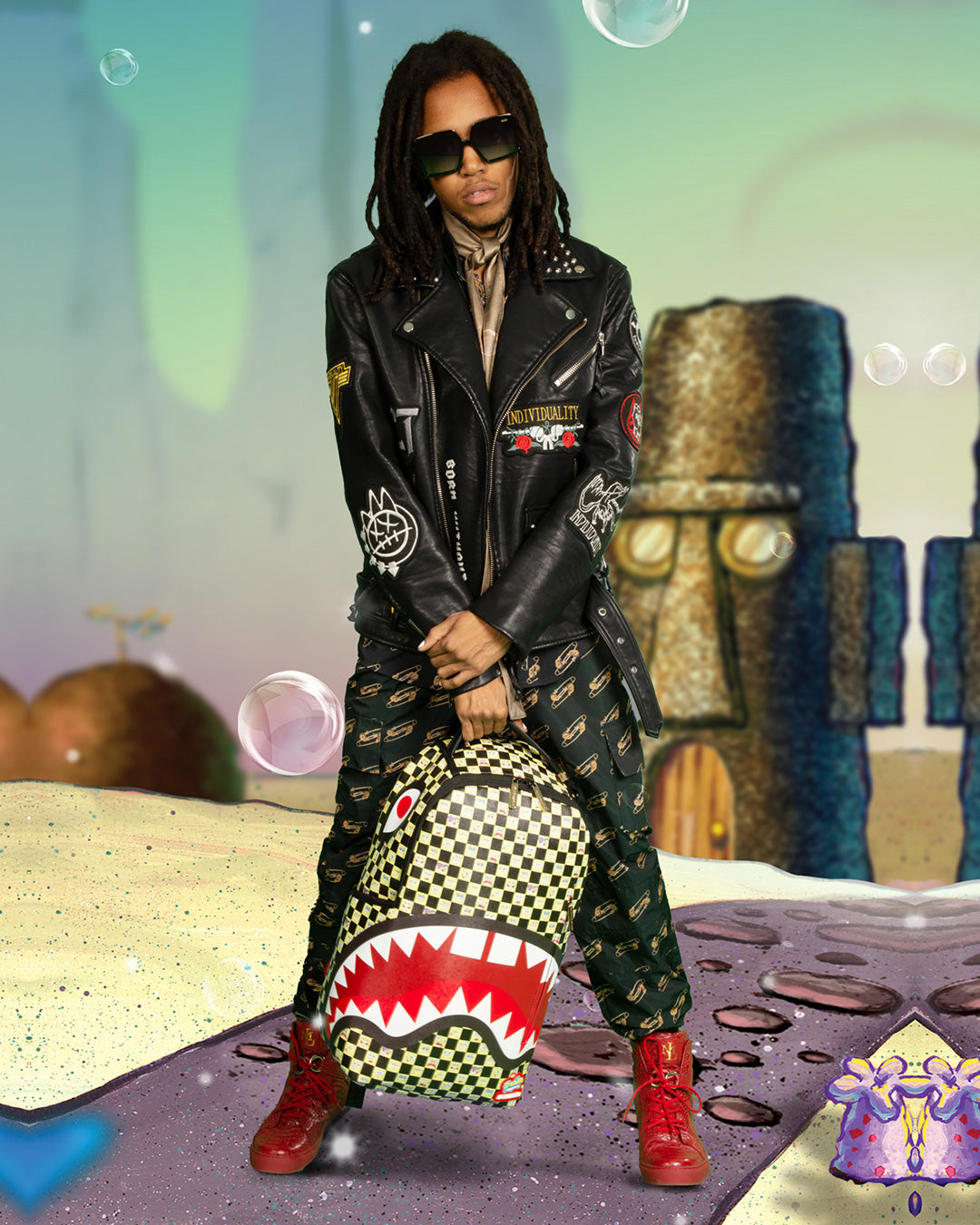 Spongebob Checkered Backpack (Dlxr) - Image 2