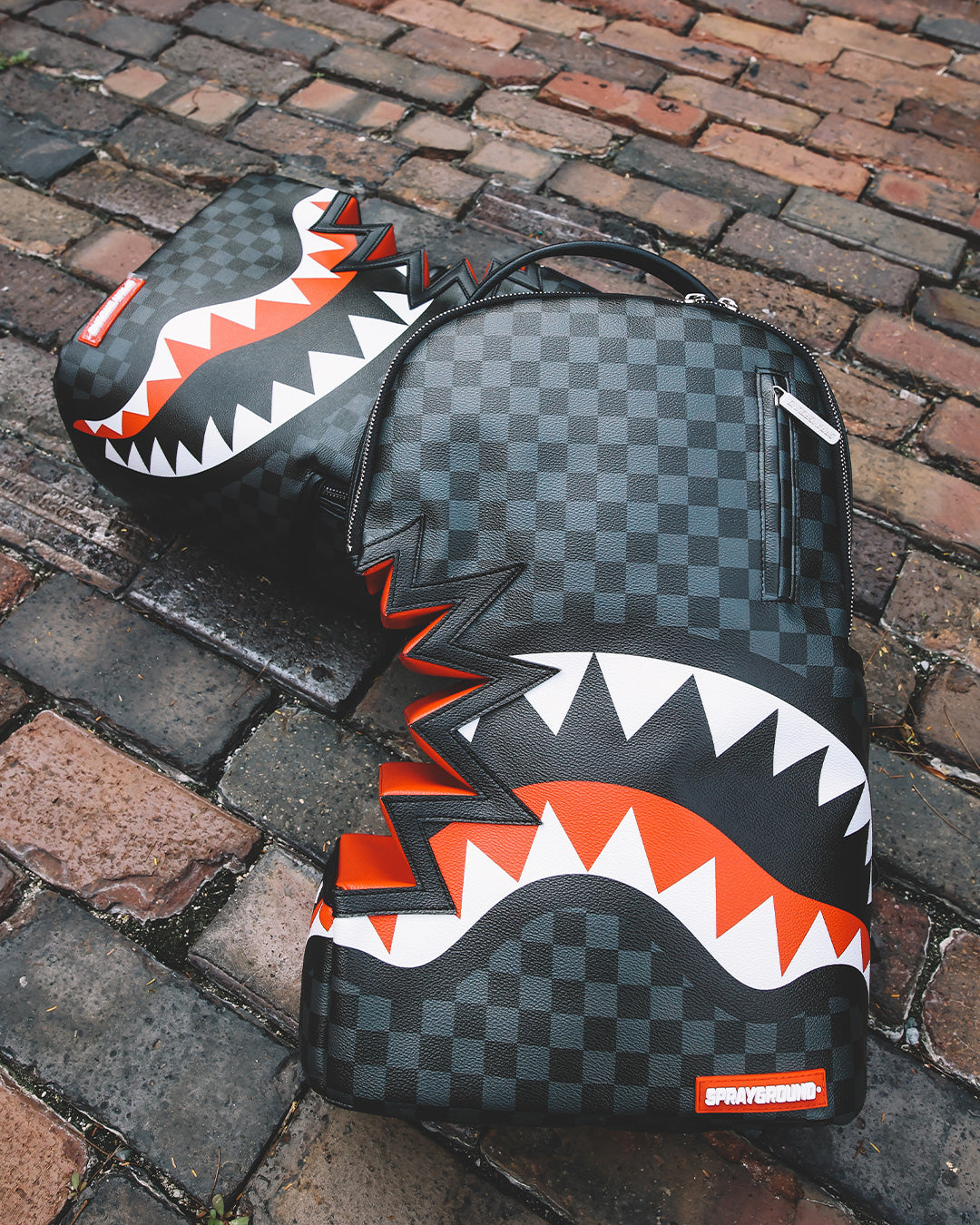 Shark Bite Sharks in Paris Gray Backpack (Dlxv) - Image 6