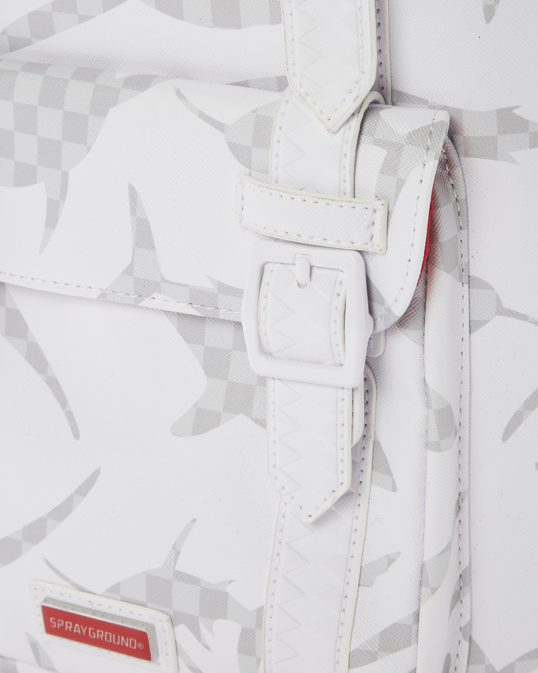 Shark Check (White) Hills Backpack - Image 11