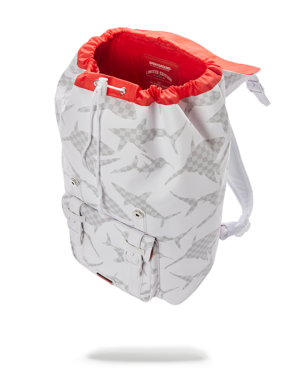 Shark Check (White) Hills Backpack - Image 7