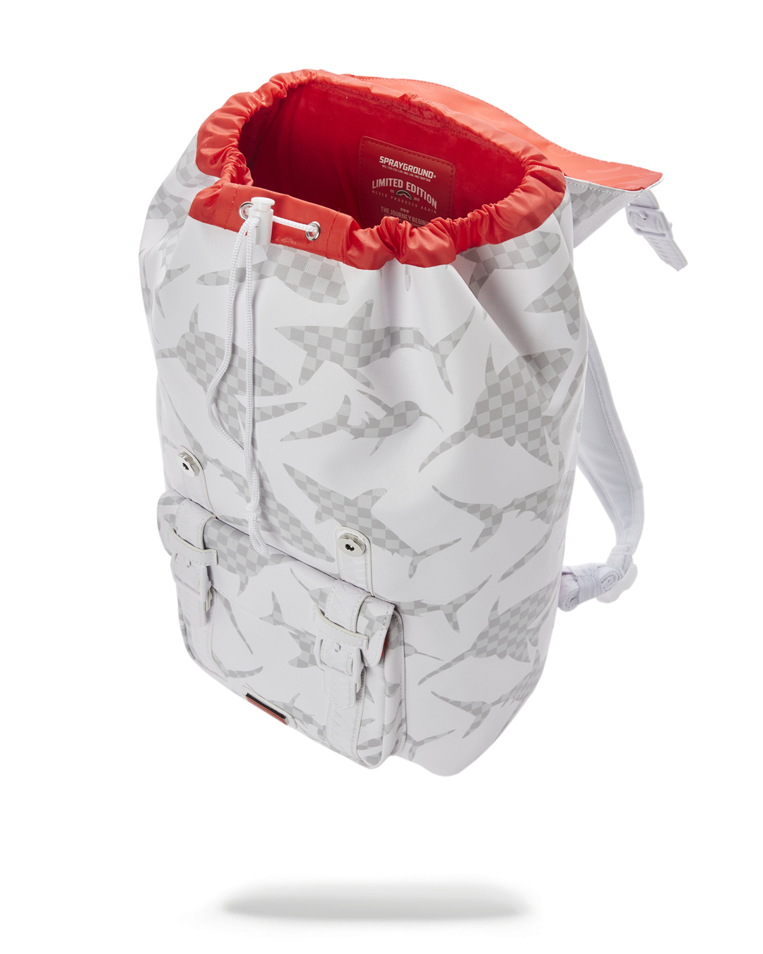Shark Check (White) Hills Backpack - Image 7
