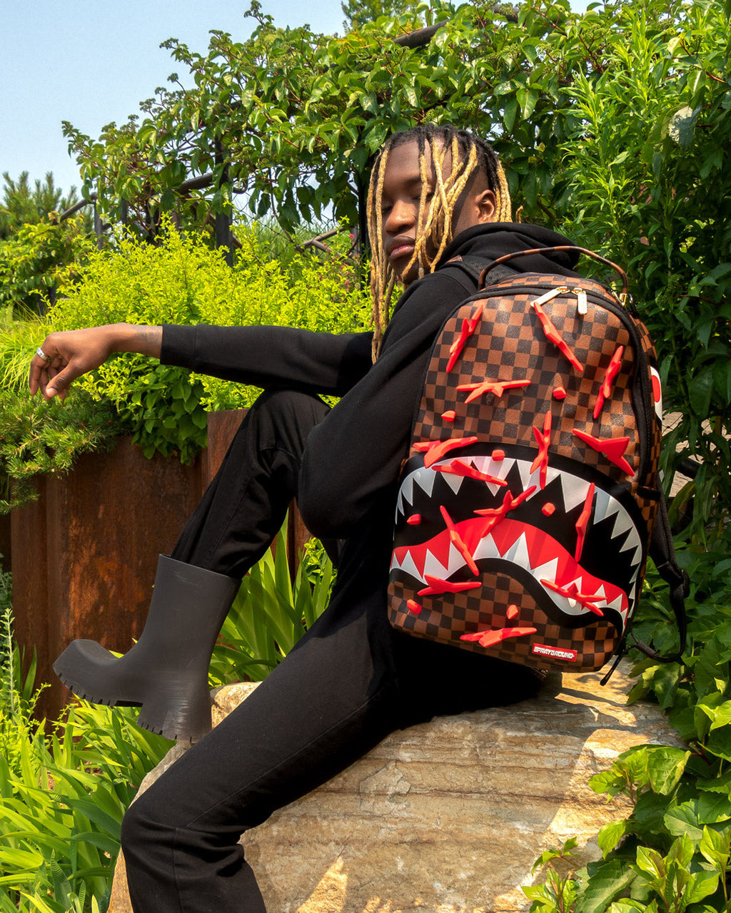 Real 3D Ninja Stars Smashed Backpack (Dlxv) - Image 2