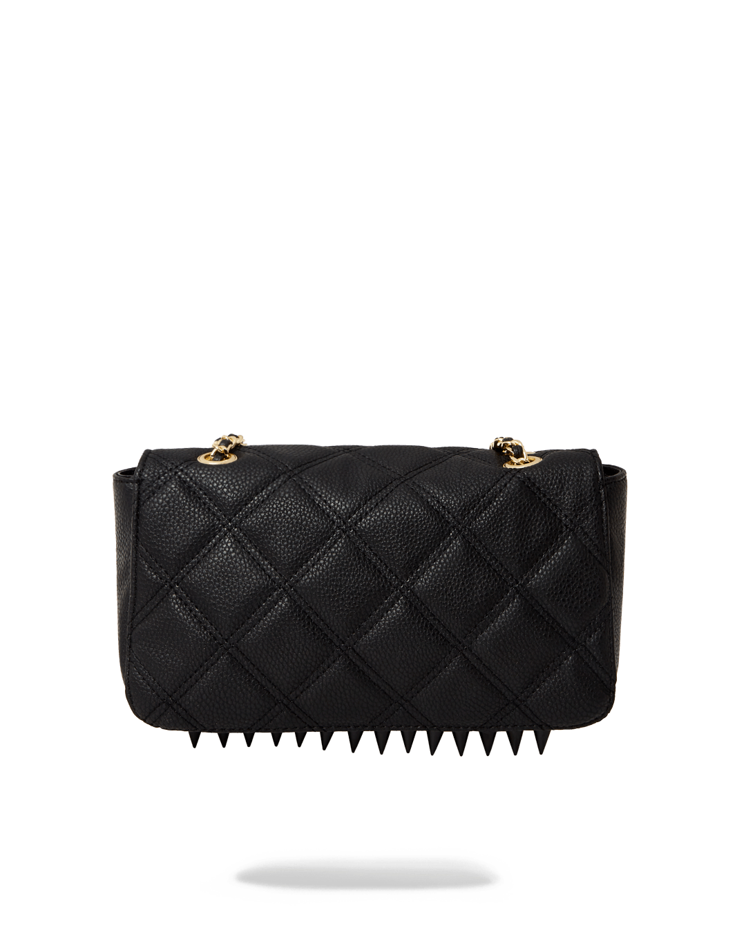 Noir Quilt Gold Chain Shark Handbag - Image 5