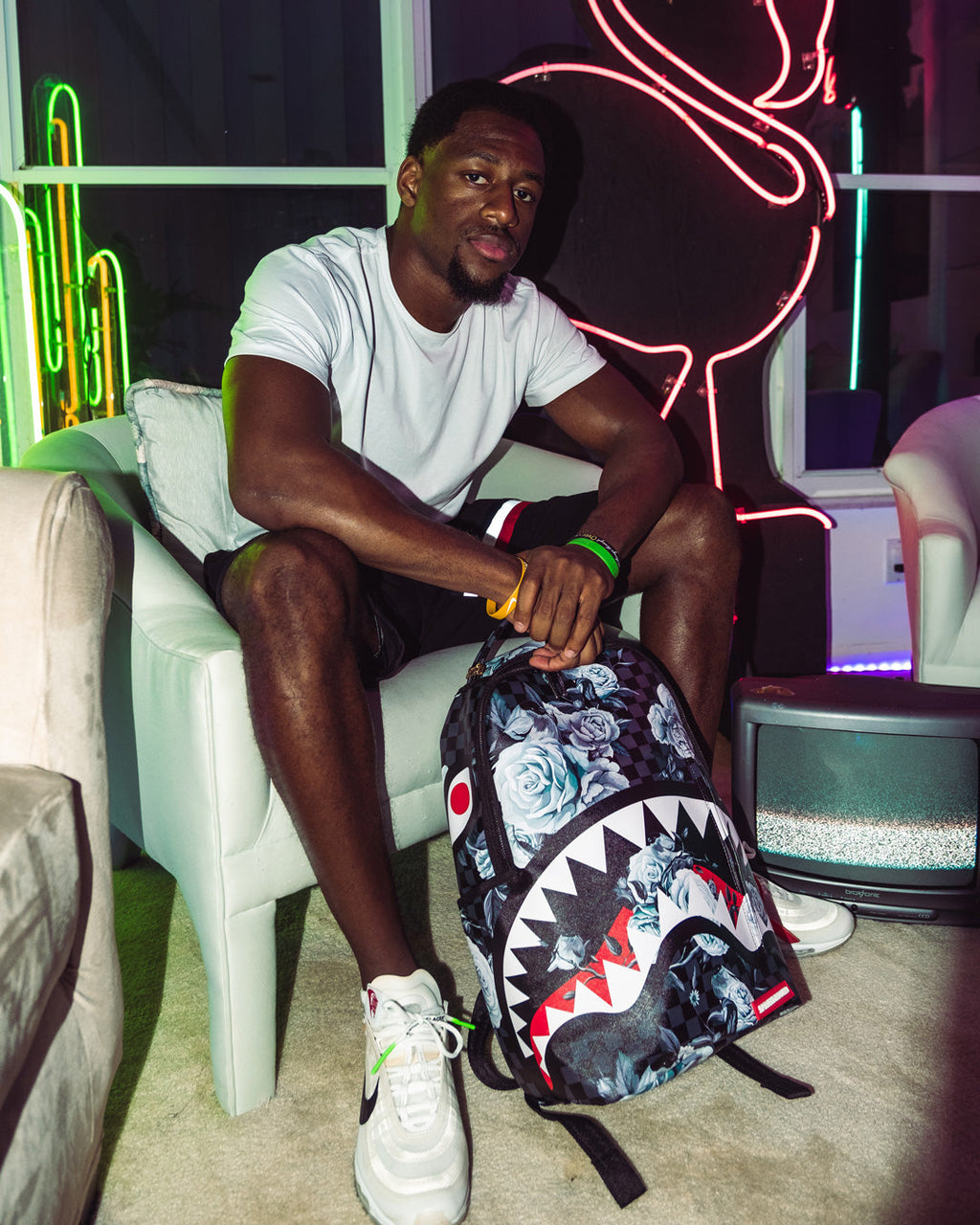 Sharks in Paris Nightfall Backpack (Dlxv) - Image 2