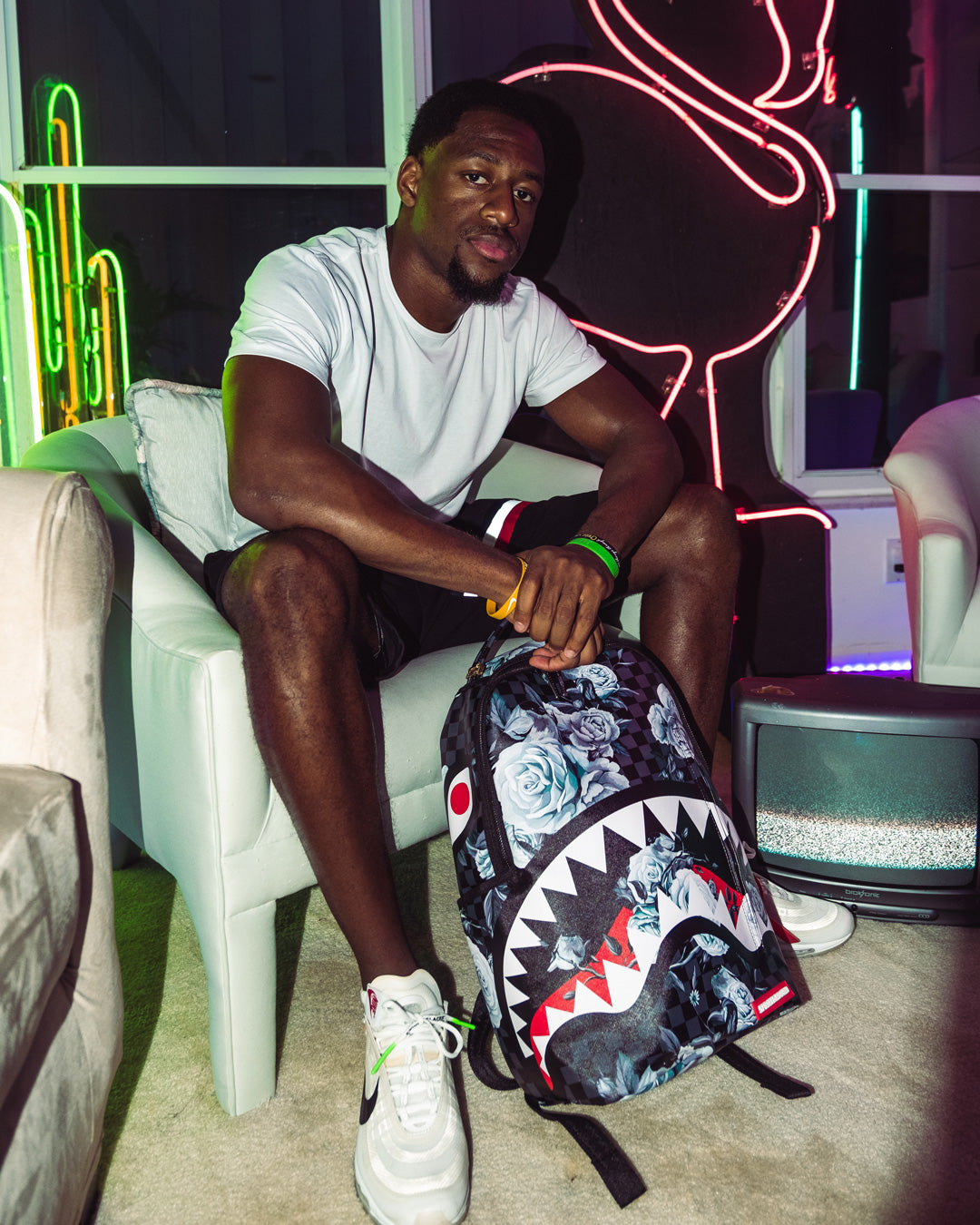 Sharks in Paris Nightfall Backpack (Dlxv) - Image 2