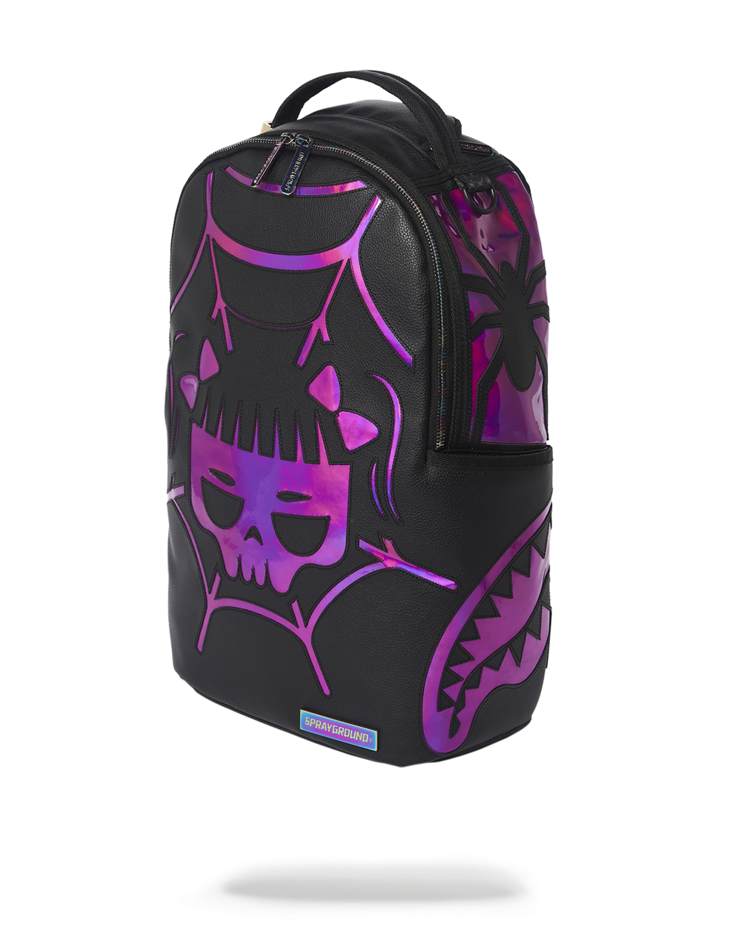 Cazzu Iridescent Cut & Sew Spider Skull Shark Backpack (Dlxv) - Image 3