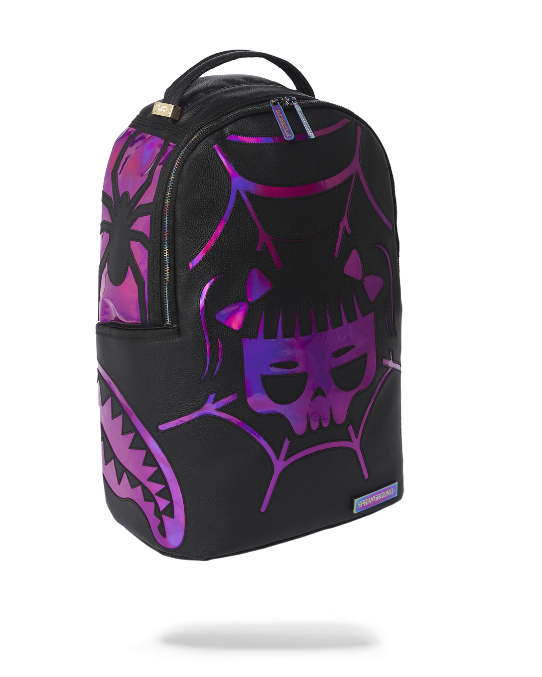 Cazzu Iridescent Cut & Sew Spider Skull Shark Backpack (Dlxv) - Image 7