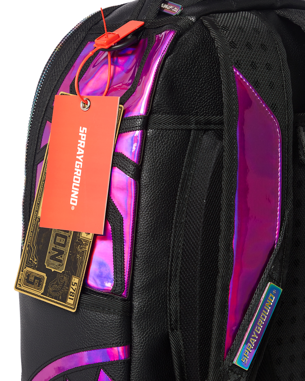 Cazzu Iridescent Cut & Sew Spider Skull Shark Backpack (Dlxv) - Image 12