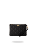 NOIR QUILT GOLD CHAIN SHARK CROSSOVER CLUTCH