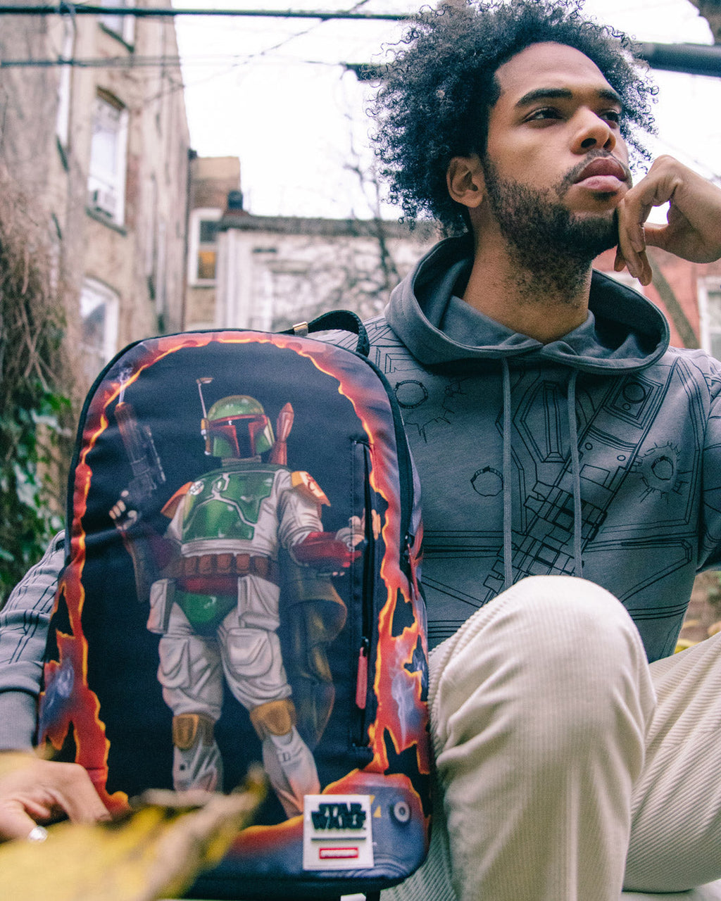 Star Wars Boba Fett Blowout Shark Backpack - Image 10