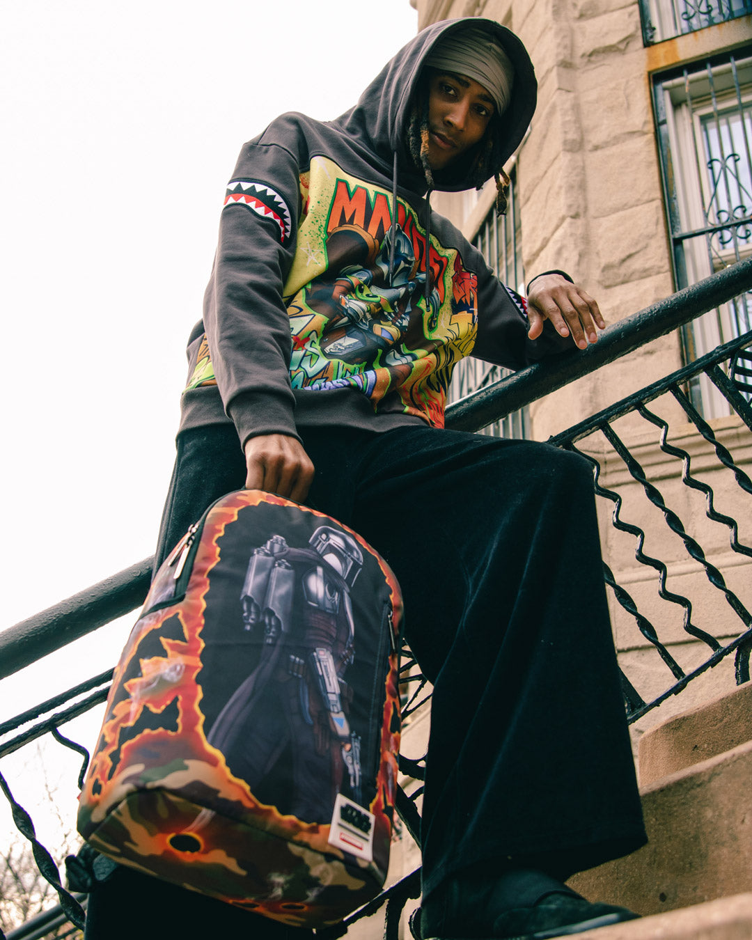 Star Wars Mandalorian Blowout Shark Backpack - Image 8