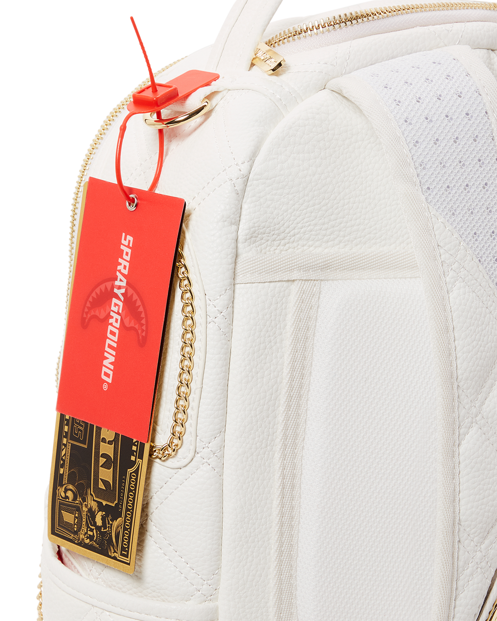 Riviera Le Blanc Gold Chain Shark Backpack (Dlxv) - Image 15