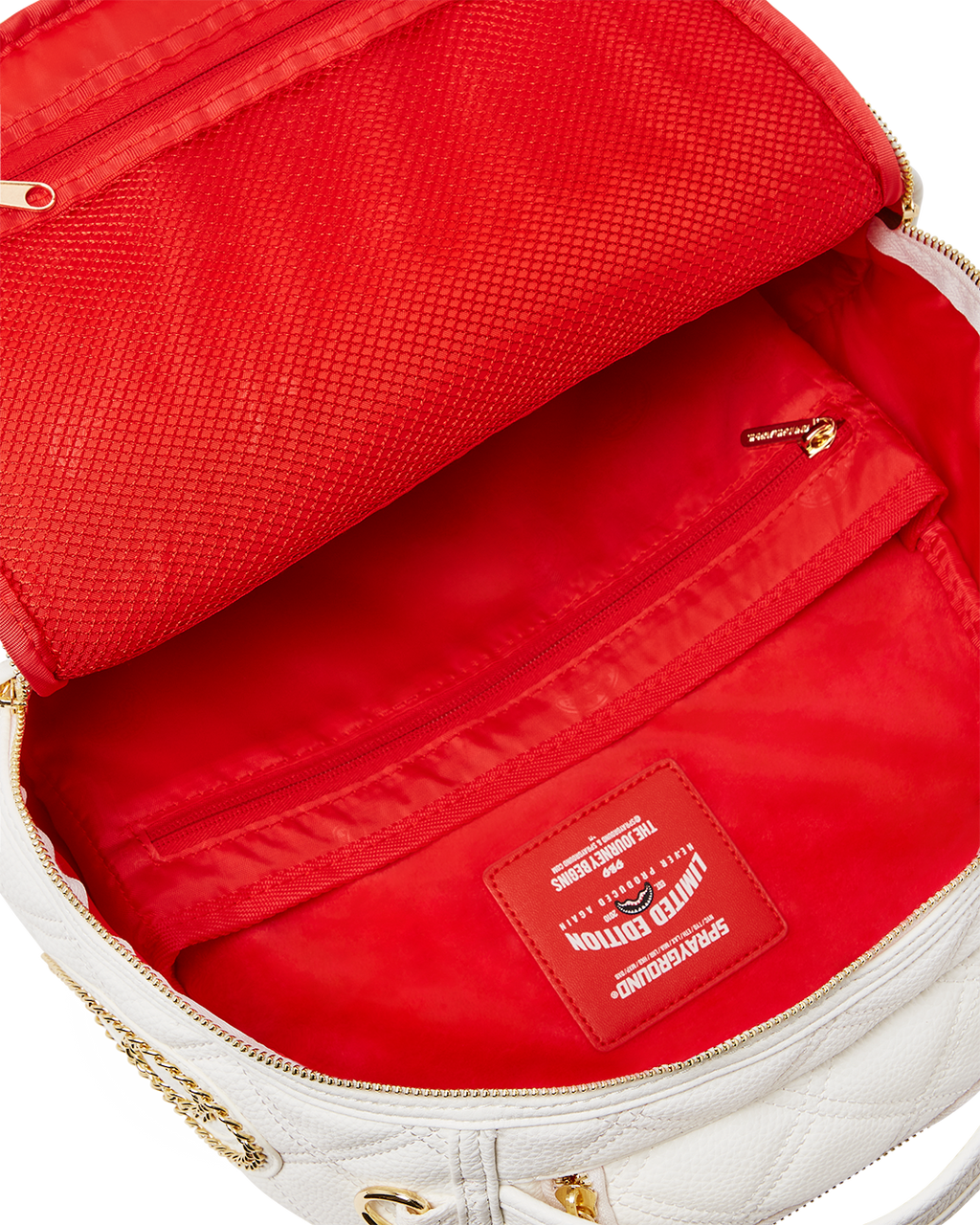 Riviera Le Blanc Gold Chain Shark Backpack (Dlxv) - Image 16