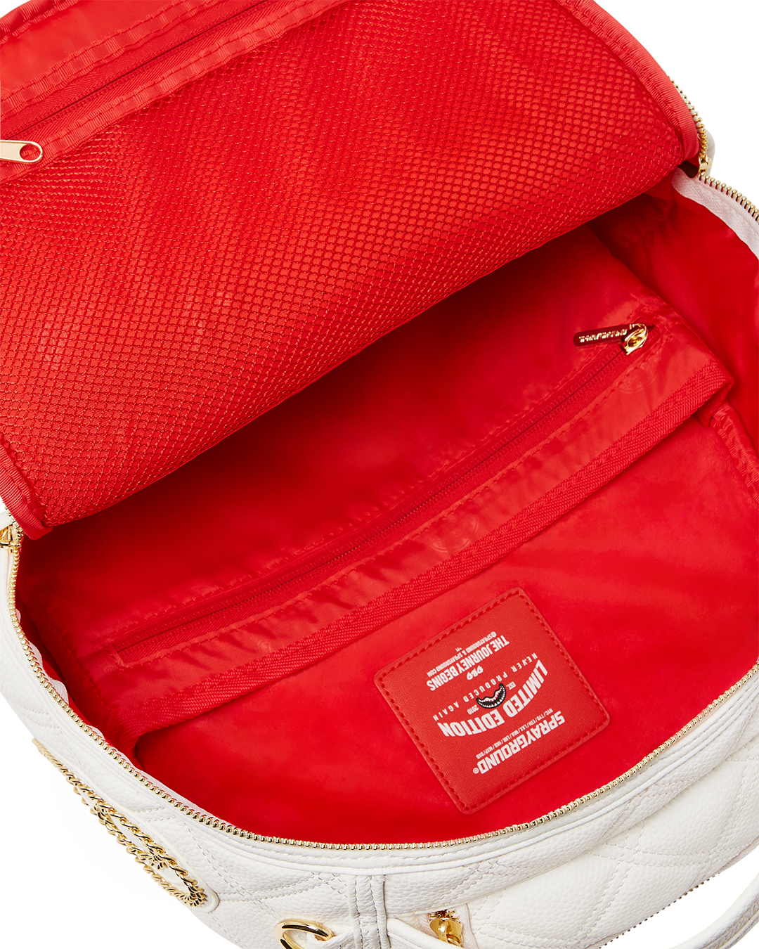 Riviera Le Blanc Gold Chain Shark Backpack (Dlxv) - Image 16