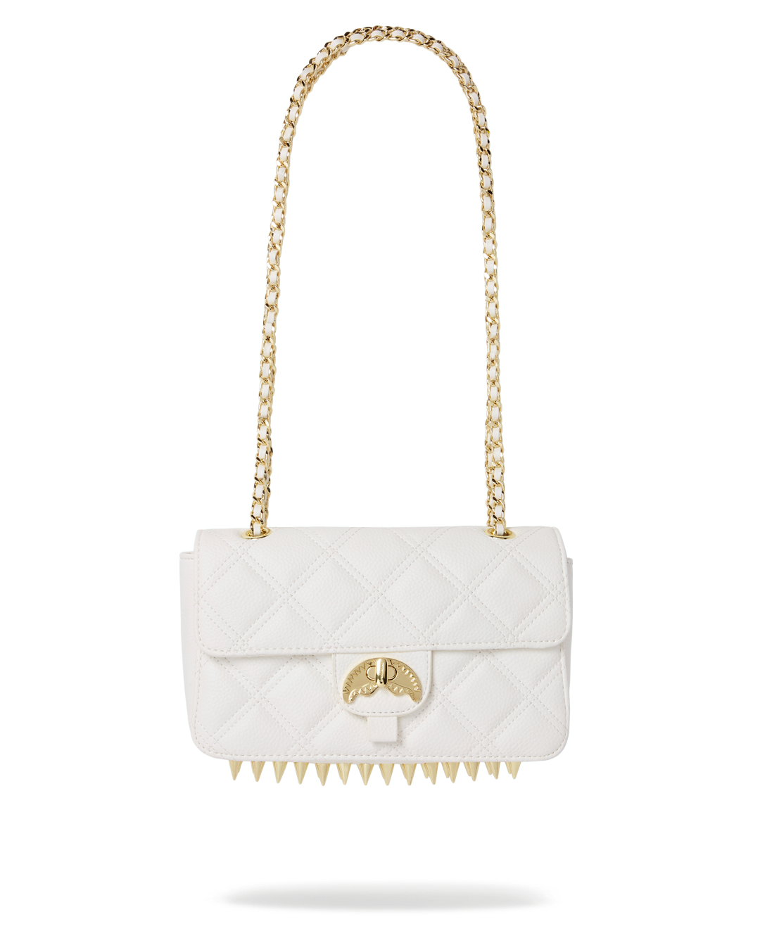 Riviera Le Blanc Gold Chain Shark Handbag - Image 6