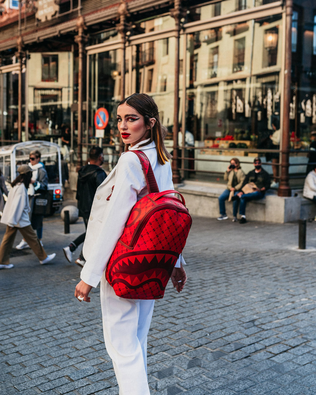 Money Pattern Brick Backpack (Dlxv) - Image 6