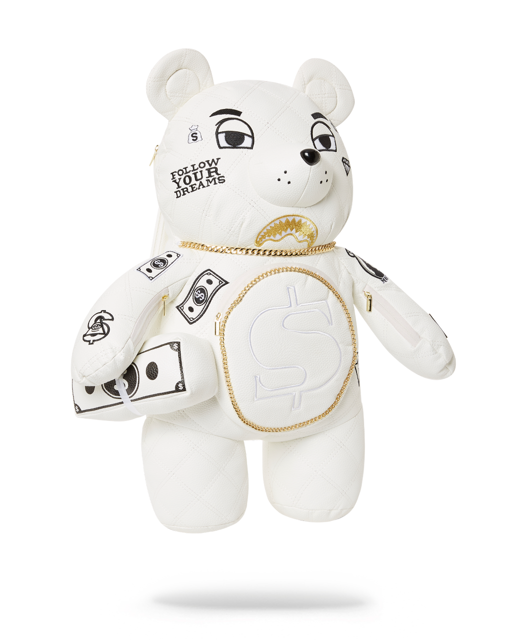Riviera Le Blanc Gold Chain Moneybear Teddybear Backpack - Image 3
