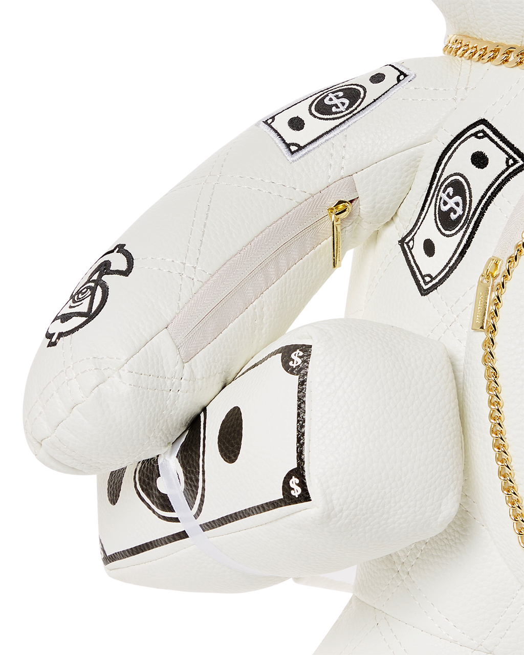 Riviera Le Blanc Gold Chain Moneybear Teddybear Backpack - Image 11