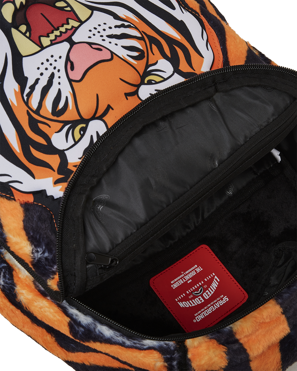 Tiger Cozy Velour Fur Backpack - Image 9