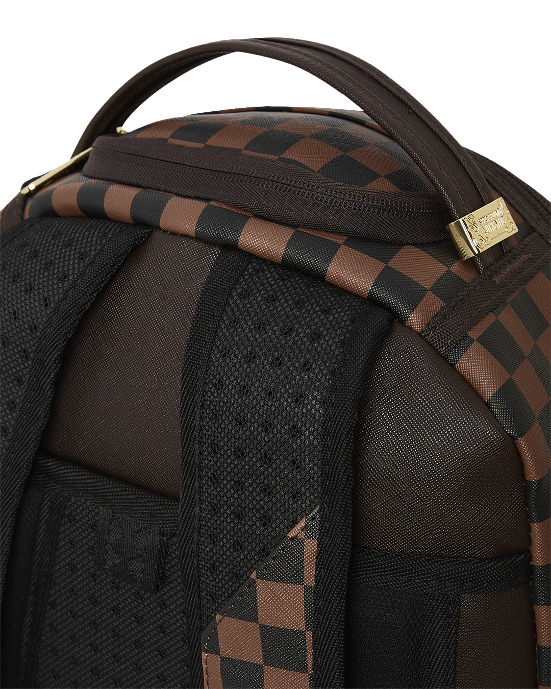 Exterior Gold Zip Pocket Sharks in Paris Backpack (Dlxv) - Image 12