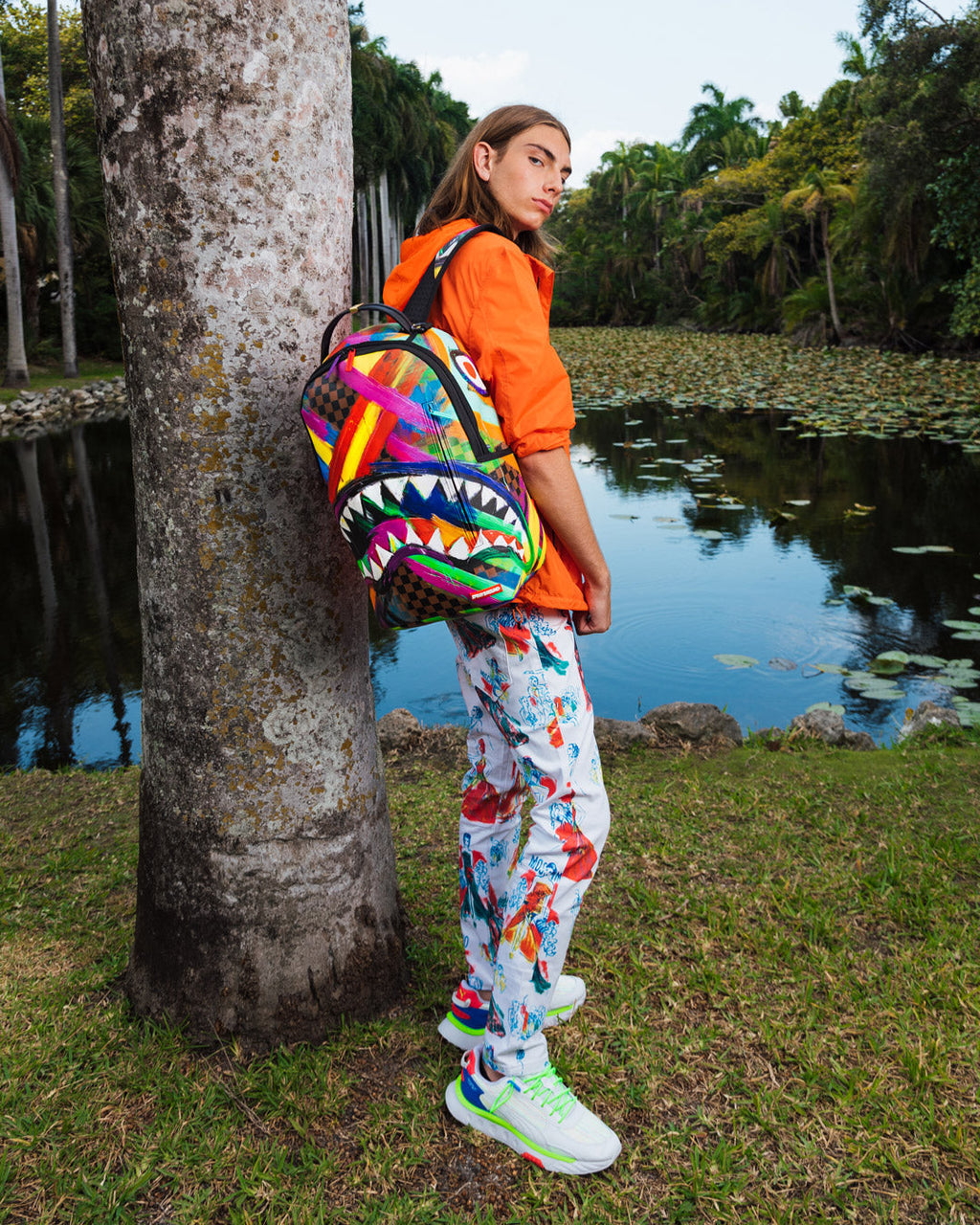 Sharks in Paris City Streaks Backpack (Dlxv) - Image 2