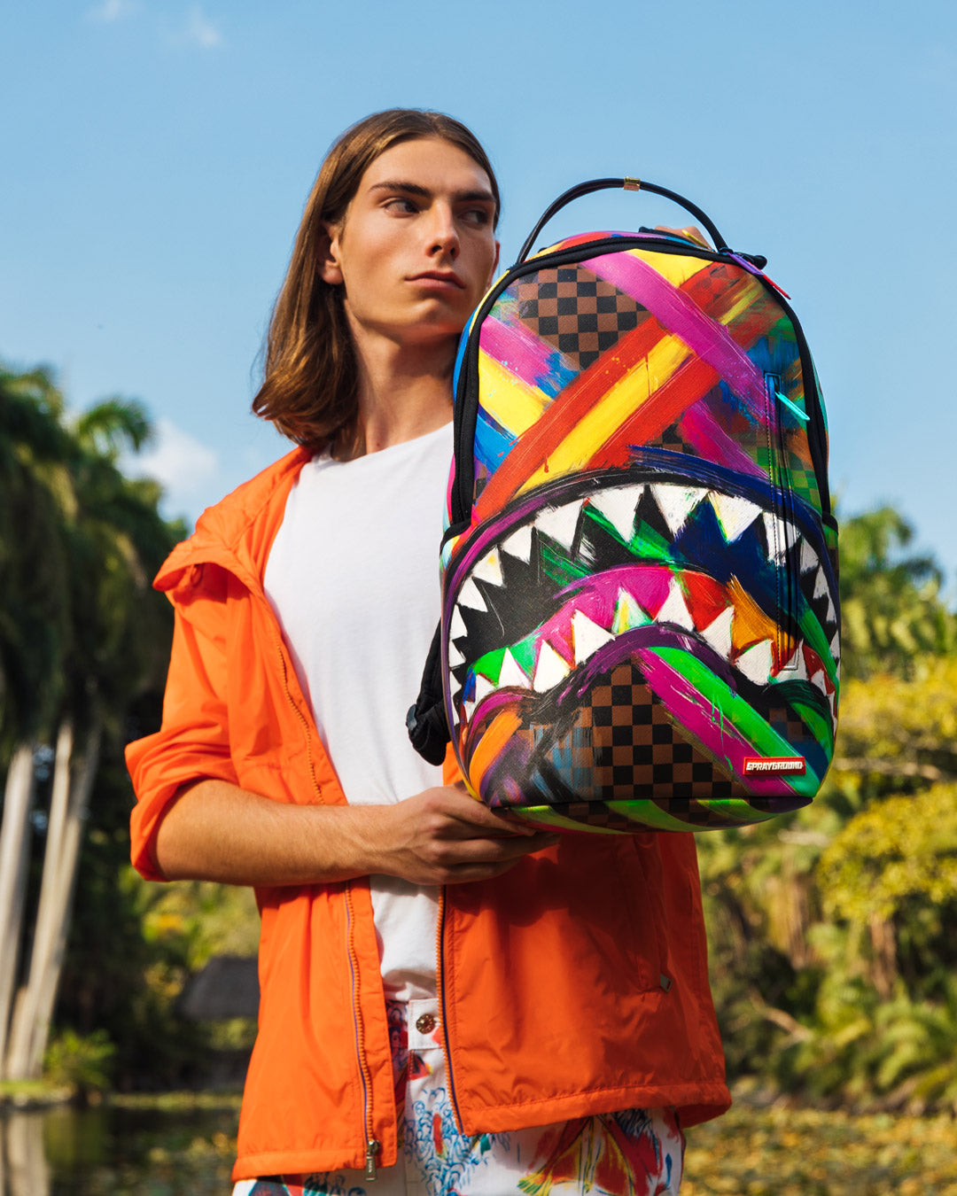 Sharks in Paris City Streaks Backpack (Dlxv) - Image 6