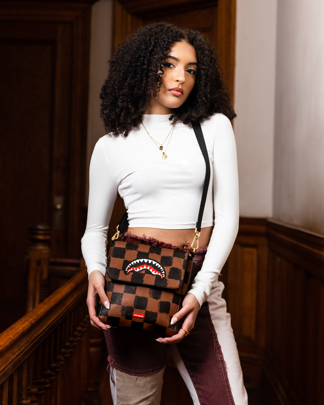 Sharks in Paris Vanquish Large Sling Crossbody - Image 4