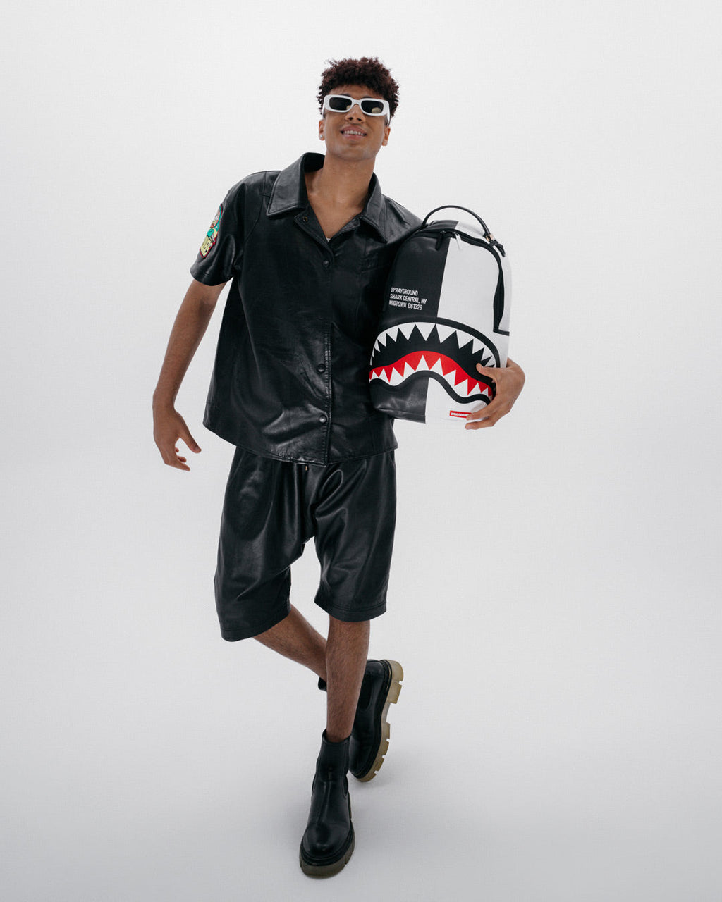 Shark Central Split Backpack Blk/Wht (Dlxv) - Image 3