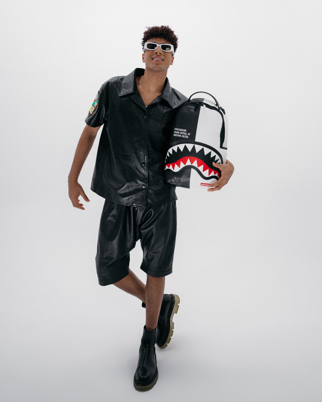 Shark Central Split Backpack Blk/Wht (Dlxv) - Image 3