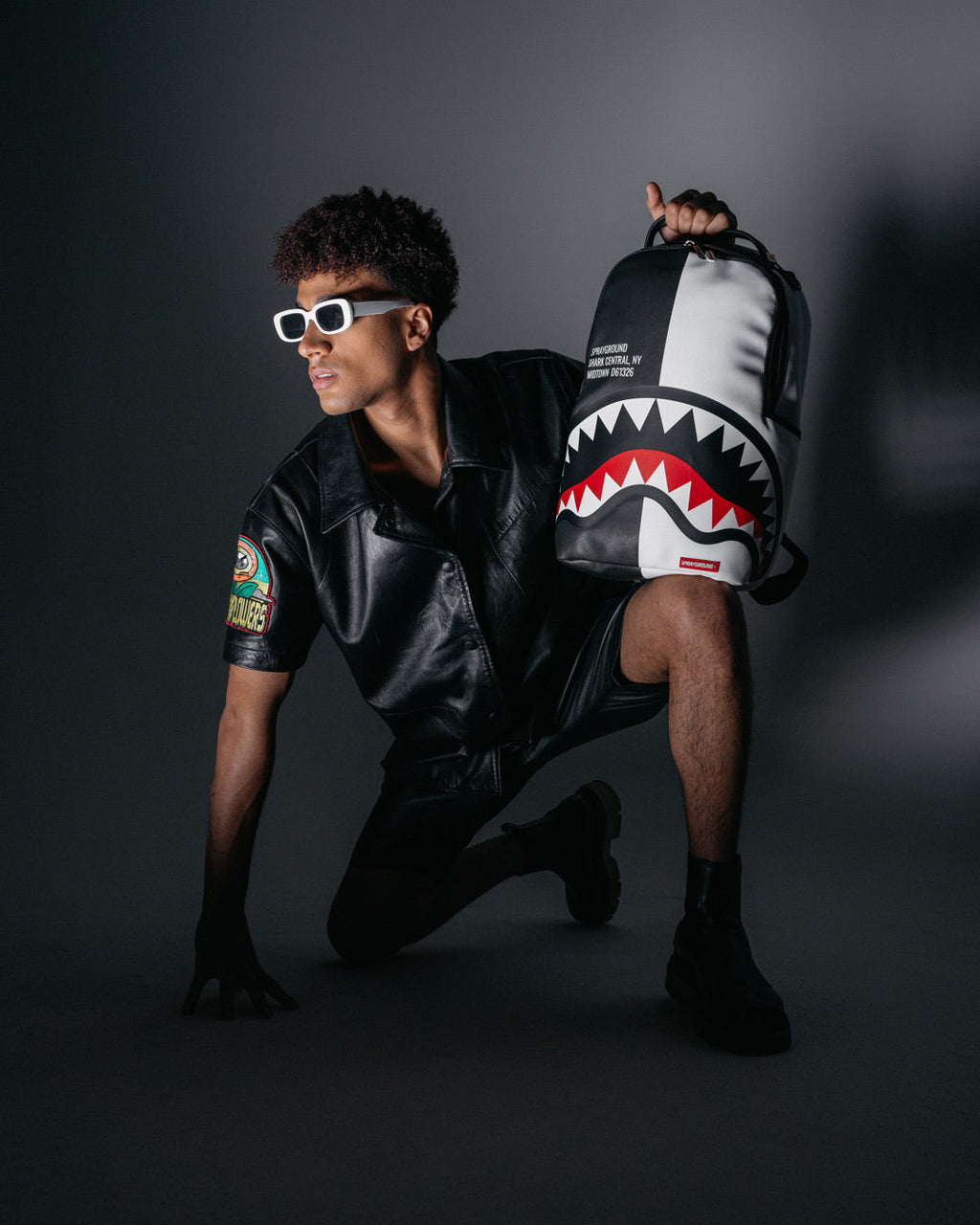 Shark Central Split Backpack Blk/Wht (Dlxv) - Image 5