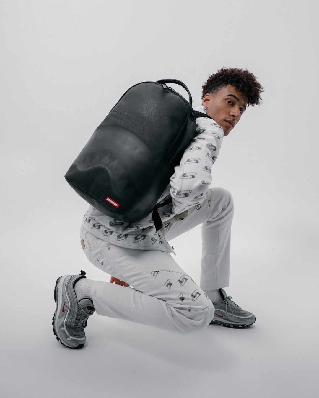 Shark Central (Blk on Blk) Backpack (Dlxv) - Image 2
