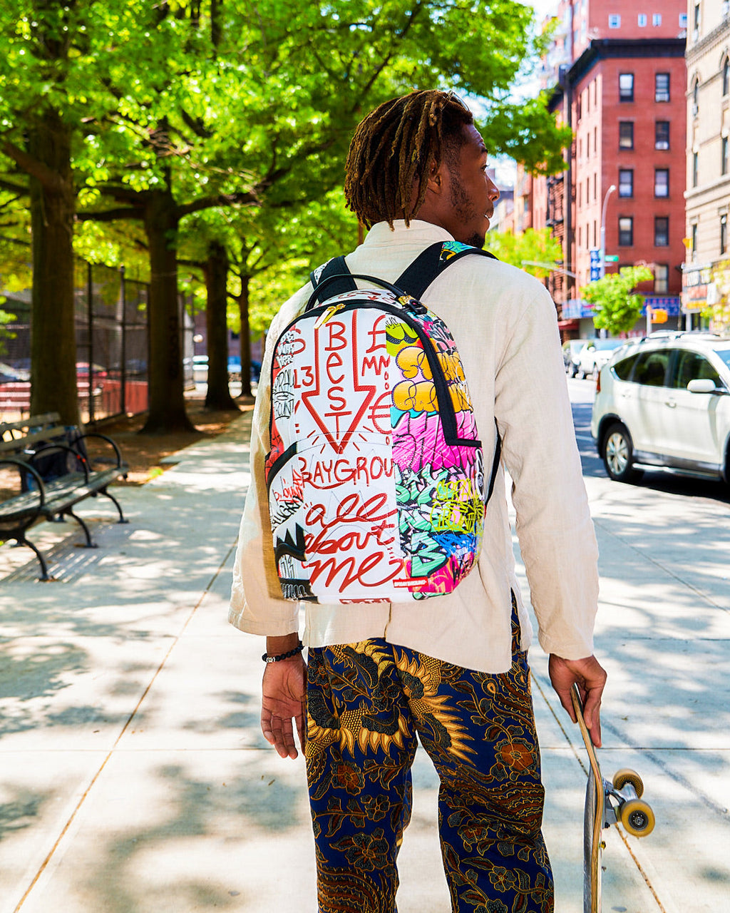 Tri-Split Graffiti Backpack (Dlxv) - Image 2