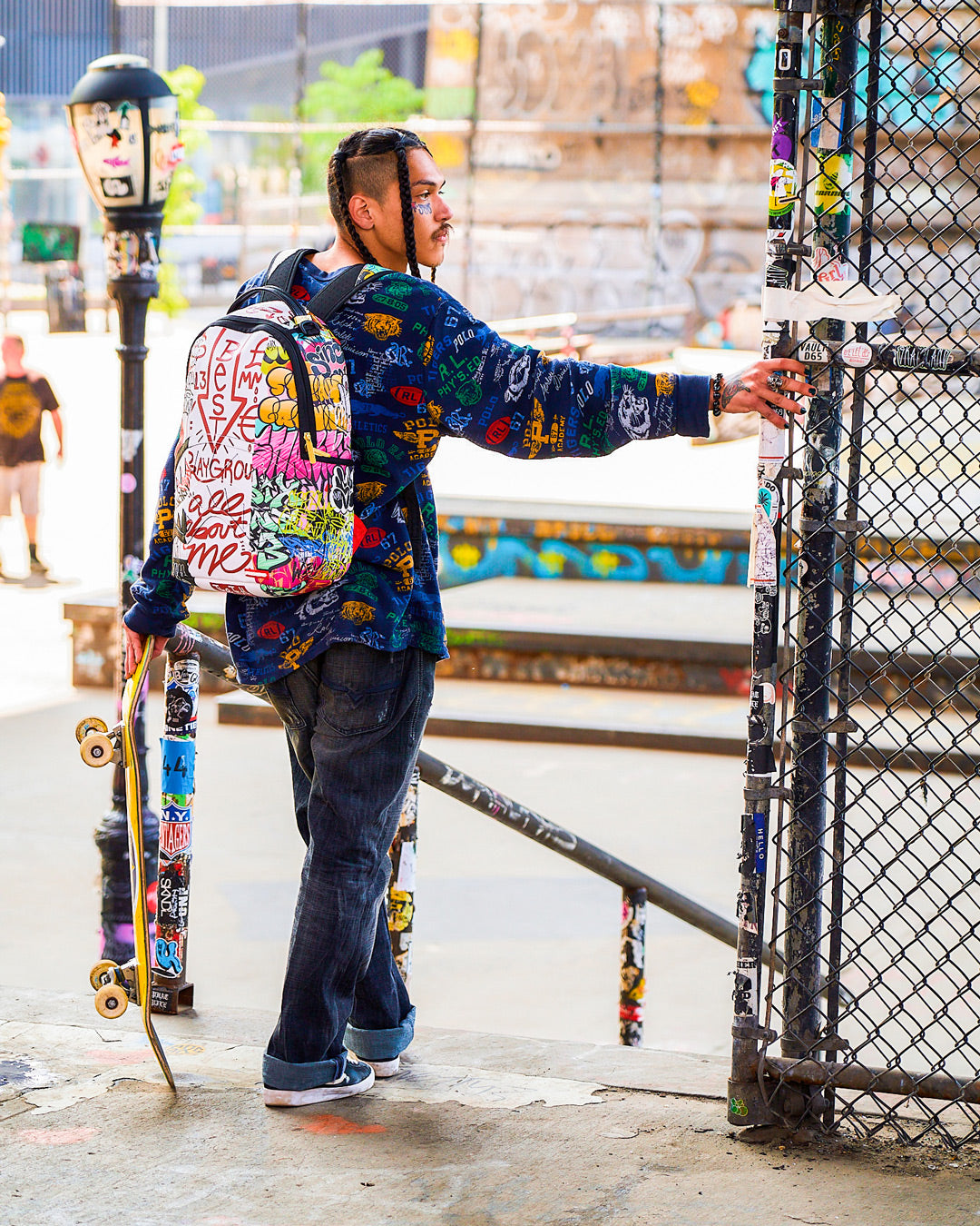 Tri-Split Graffiti Backpack (Dlxv) - Image 6