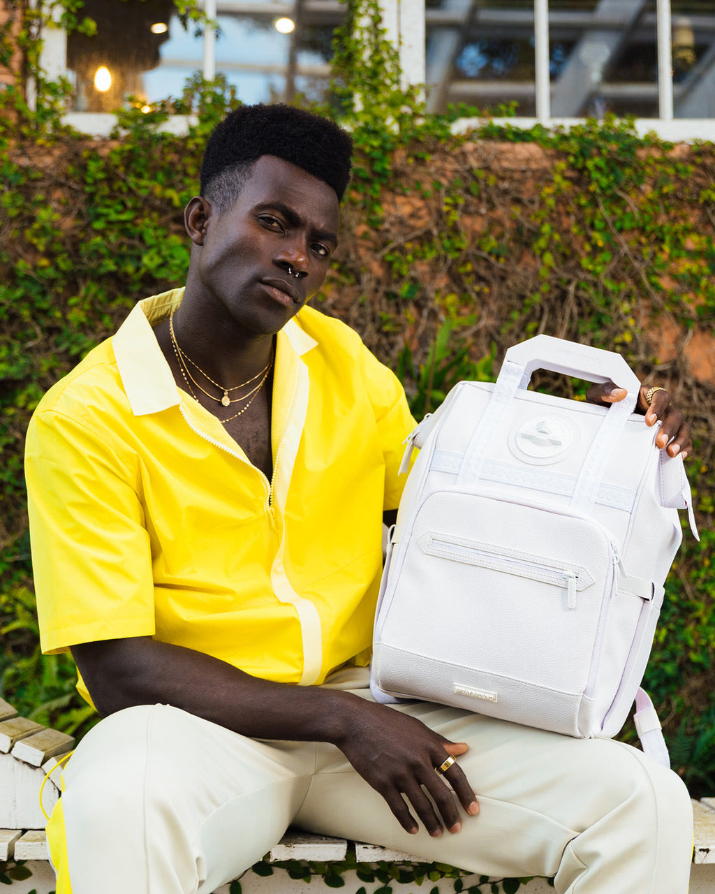 Heavy Metal Shark White Out Biz Top Opener Backpack - Image 2