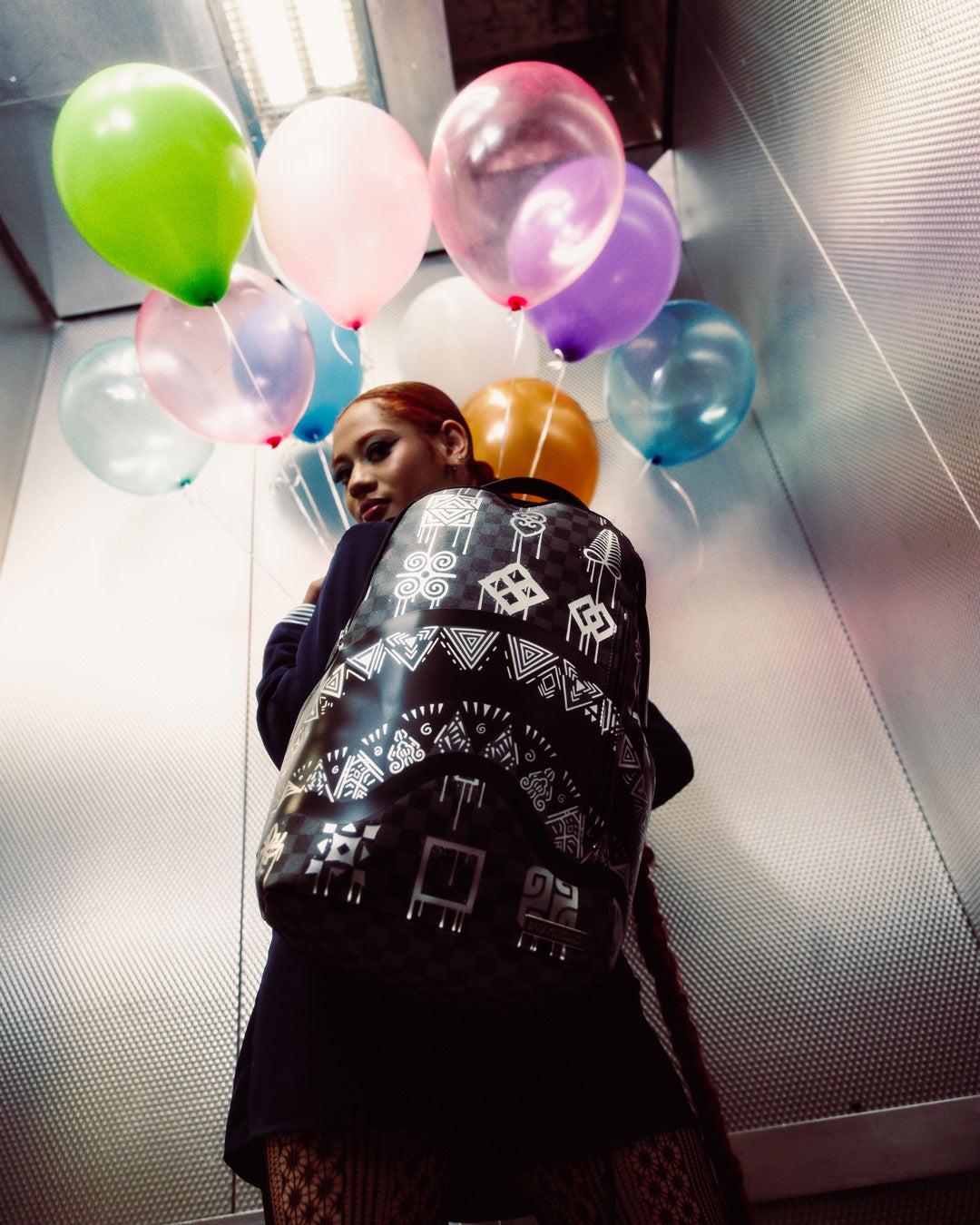 African Intelligence 9 Power Glyphics Backpack - Sandflower Collab - Image 4