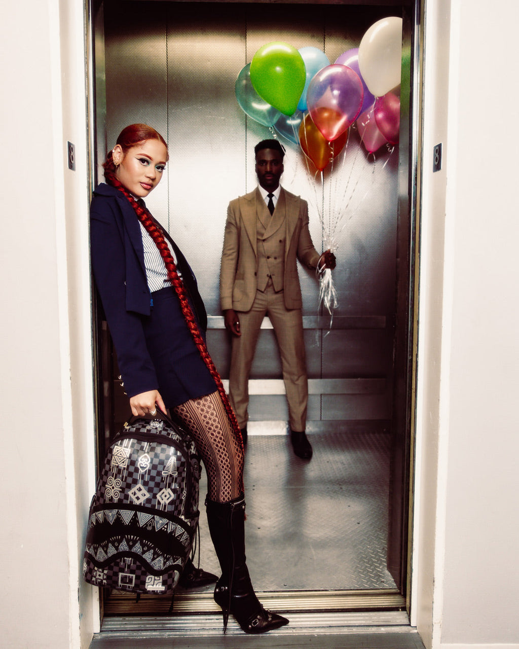 African Intelligence 9 Power Glyphics Backpack - Sandflower Collab - Image 6