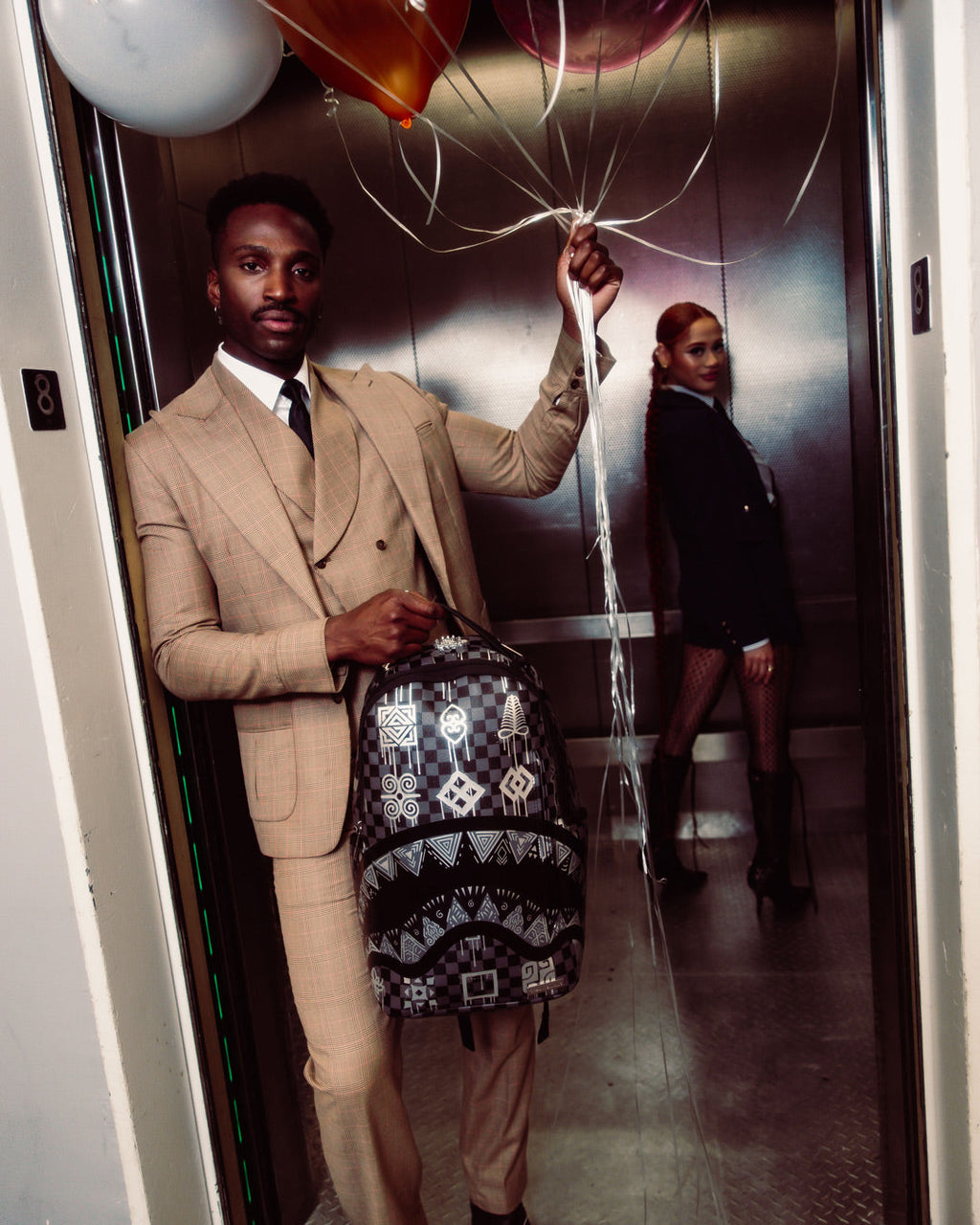 African Intelligence 9 Power Glyphics Backpack - Sandflower Collab - Image 8