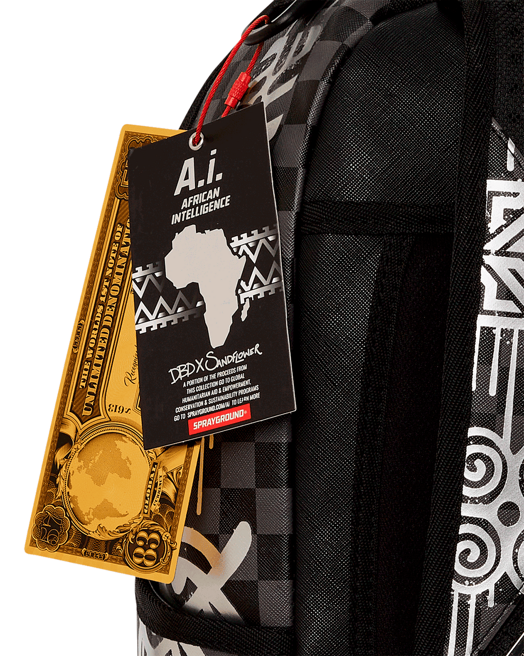African Intelligence 9 Power Glyphics Backpack - Sandflower Collab - Image 24