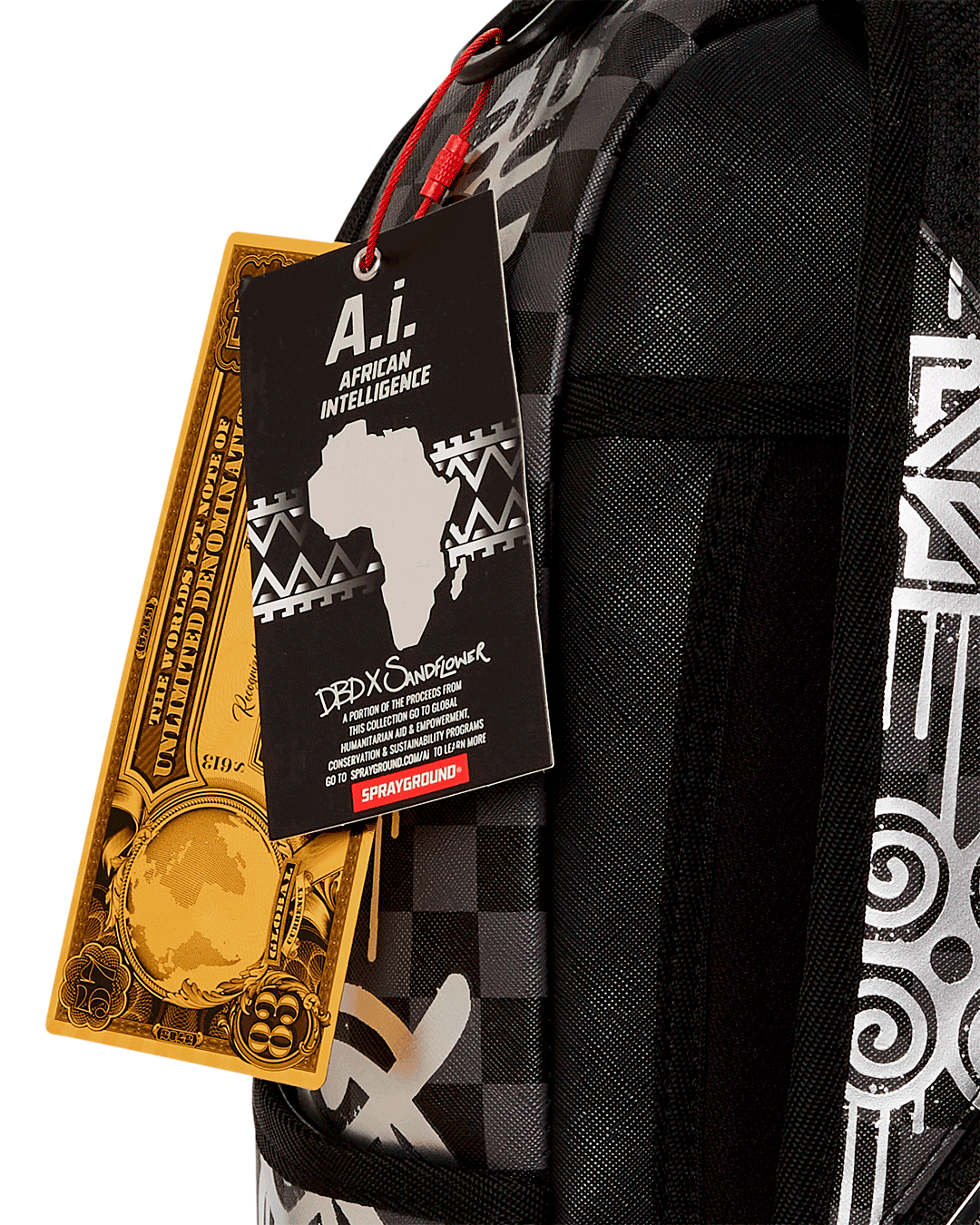African Intelligence 9 Power Glyphics Backpack - Sandflower Collab - Image 24