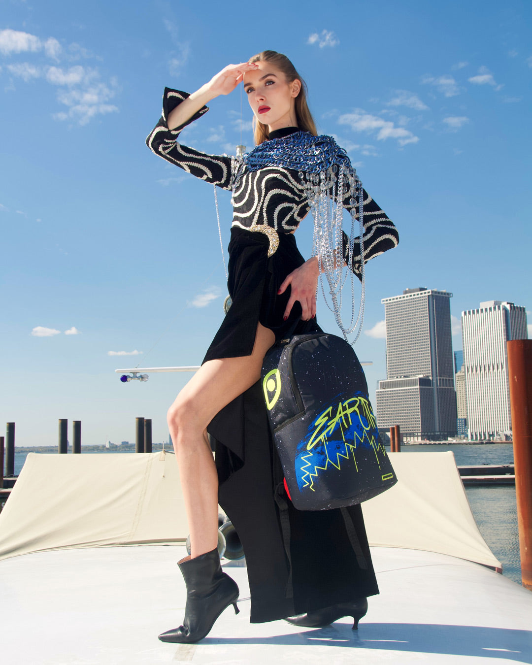 Earth Day Every Day Glow Shark Backpack - Image 10